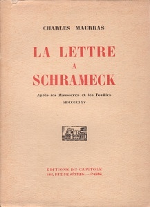 Обложка книги Ш.Морраса «Письмо Шрамеку»